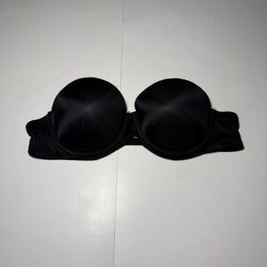 PINK Victoria's Secret Black Strapless Push Up Bra